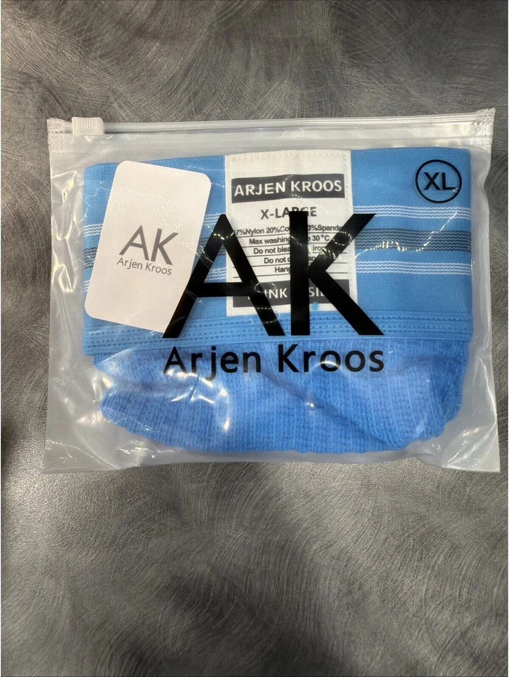 Arjen Kroos Men Gym Underwear Jockstrap Ribbed Pouch Striped Elastic Band XL